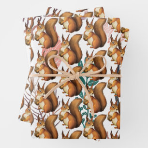 Feuille De Papier Cadeau Bois Fantaisiste