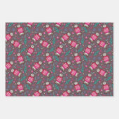 Feuille De Papier Cadeau Bois Noël hiver Mignonne Ours de forêt (Devant 3)