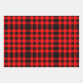 Feuille De Papier Cadeau bois rustique cerf de noël d'ours rouge buffle chè (Devant 2)