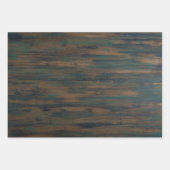 Feuille De Papier Cadeau Bois rustique Olive Green Snowflake Joyeux vacance (Devant 3)