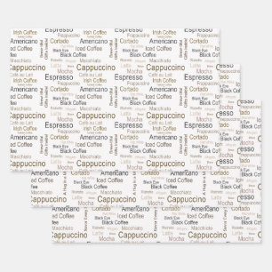 Feuille De Papier Cadeau Boissons de café internationales personnalisées mo