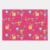 Feuille De Papier Cadeau Boissons tropicales à base de fruité Ensemble de p (Devant)