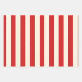 Feuille De Papier Cadeau Boîte Postale Crème Tofu Bandes Rouges (Devant)