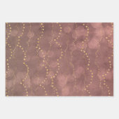 Feuille De Papier Cadeau Bokeh Golden Lights Noël (Devant 3)