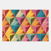 Feuille De Papier Cadeau Bold Geometric Triangle Pattern  (Devant 3)