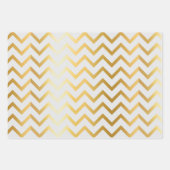 Feuille De Papier Cadeau Bold Gold Chevron Holiday Trio (Devant 2)
