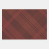 Feuille De Papier Cadeau Bold maroon plaid simple vacances (Devant 2)