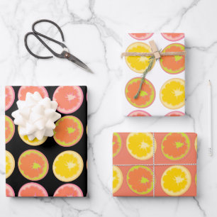 Feuille De Papier Cadeau Bonbon Citron Motif Anniversaire