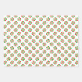 Feuille De Papier Cadeau Bonbon de menthe verte et blanche rouge (Devant)