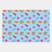 Feuille De Papier Cadeau Bonbons colorés et Motif Lollipop (Devant 2)