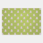 Feuille De Papier Cadeau Bonbons et crânes d'Halloween amusants (Devant 3)