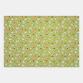 Feuille De Papier Cadeau Bonbons et crânes d'Halloween amusants (Devant)