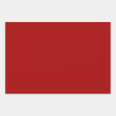 Feuille De Papier Cadeau Bonbons foncés Pomme rouge couleur solide (Devant)