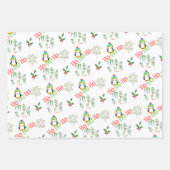 Feuille De Papier Cadeau Bonheur des Fêtes (Devant)