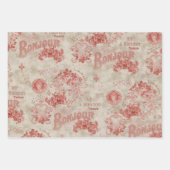 Feuille De Papier Cadeau Bonjour Rose (Devant)