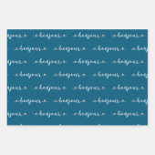 Feuille De Papier Cadeau Bonjour Tiled Design (Devant)