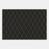 Feuille De Papier Cadeau Bonne année Black Gold (Devant 3)