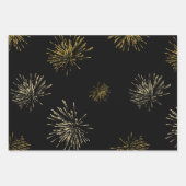Feuille De Papier Cadeau Bonne année Black Gold (Devant)