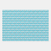 Feuille De Papier Cadeau Bonne Anniversaire Typographie simple (Devant 2)