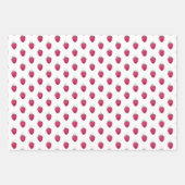 Feuille De Papier Cadeau Bonne Saint Valentin Raspberries Aquarelle (Devant 3)