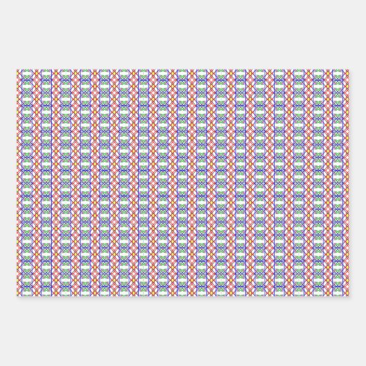 Feuille De Papier Cadeau Boogie Cinq Couleurs (Devant)