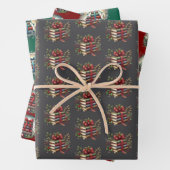 Feuille De Papier Cadeau Bookish Christmas wrapping gift paper (En situation)