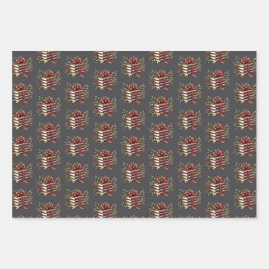 Feuille De Papier Cadeau Bookish Christmas wrapping gift paper (Devant)