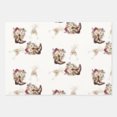 Feuille De Papier Cadeau Boots & Bubbly Boho western Enterrement de vie de (Devant)