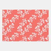 Feuille De Papier Cadeau Bords roses et bandes frontalières (Devant 3)