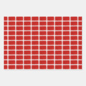 Feuille De Papier Cadeau Bordure en briques neigées (Devant)