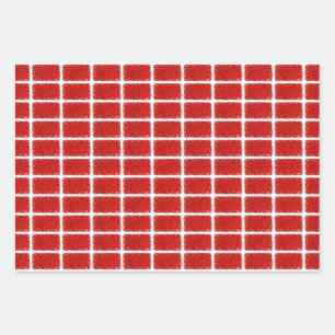 Feuille De Papier Cadeau Bordure en briques neigées