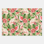Feuille De Papier Cadeau Botanical Fruit and Flowers  (Devant 3)