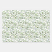 Feuille De Papier Cadeau Botanique à l'aquarelle  (Devant)