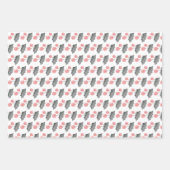 Feuille De Papier Cadeau Botanique de Noël vierge (Devant 3)