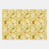 Feuille De Papier Cadeau Botanique festive (Devant)