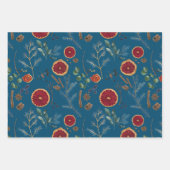 Feuille De Papier Cadeau Botaniques séchées Rustiques Vacances hivernales b (Devant 2)