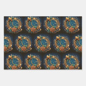 Feuille De Papier Cadeau Bottes de cowboy occidentales Long Horn Steer et c (Devant 3)