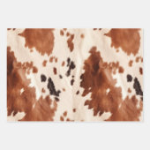 Feuille De Papier Cadeau Bottes de cowgirl Brown occidentales (Devant)