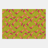 Feuille De Papier Cadeau Bottes et fleurs de cowboy (Devant 2)