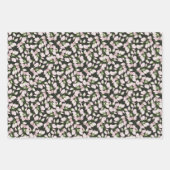 Feuille De Papier Cadeau Boucles de fleurs sauvages rose pastel (Devant 2)