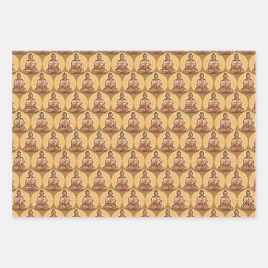 Feuille De Papier Cadeau Bouddha (Devant 3)