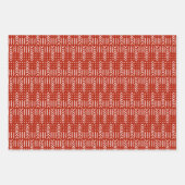 Feuille De Papier Cadeau Boue africaine en tissu Rouge Vert Parties scintil (Devant)