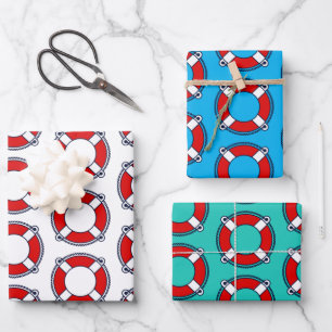 Feuille De Papier Cadeau Bouée Lifesaver bouée de protection de la vie pi