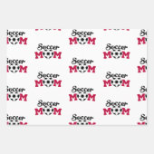 Feuille De Papier Cadeau Boule de Coeur de soccer (Devant 3)