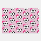 Feuille De Papier Cadeau Boule de Coeur de soccer (Devant)