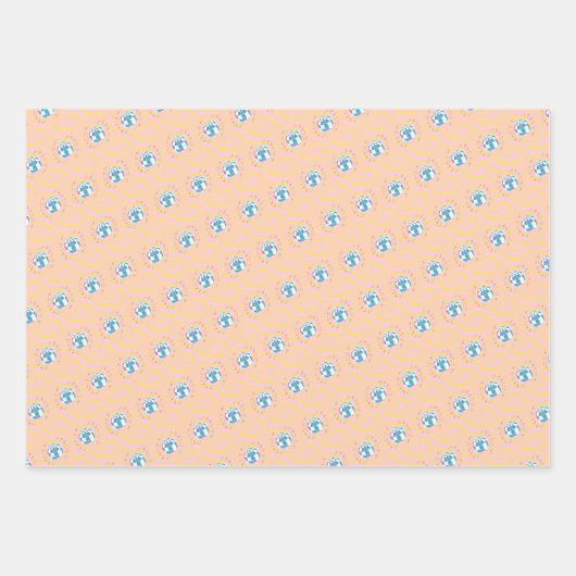 Feuille De Papier Cadeau Boule Disco Rose, Art Party, Preppy, Style Preppy (Devant)