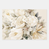 Feuille De Papier Cadeau Bouquet d'anniversaire à la crème vanille mariage (Devant 2)