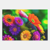 Feuille De Papier Cadeau Bouquet de fleurs (Devant 2)