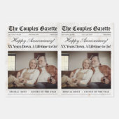 Feuille De Papier Cadeau Bouquet de fleurs de journaux de l'anniversaire mo (Devant 2)