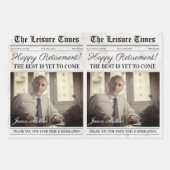 Feuille De Papier Cadeau Bouquet de fleurs de journaux de retraite modifiab (Devant)